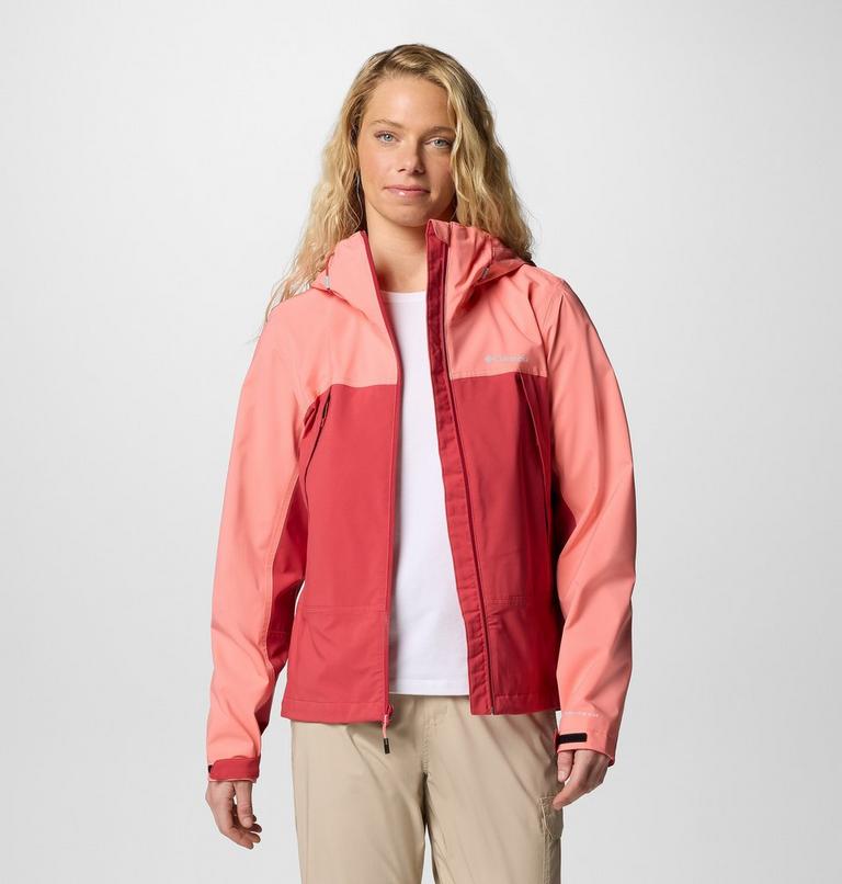 Chaqueta impermeable Boulder Falls para mujer, Color: Daredevil, Alpenglow, image 7