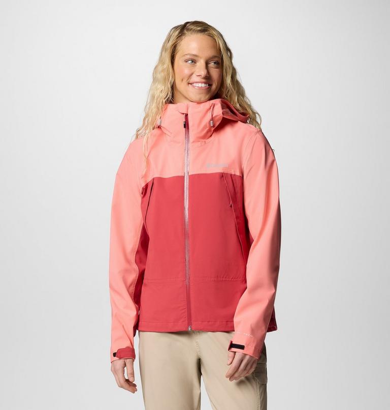 Chaqueta impermeable Boulder Falls para mujer, Color: Daredevil, Alpenglow, image 1