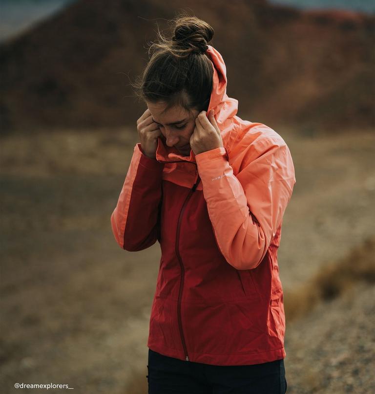 Chaqueta impermeable Boulder Falls para mujer, Color: Daredevil, Alpenglow, image 8