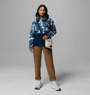 Chaqueta impermeable con estampado Hikebound para mujer, Color: Collegiate Navy Ikatbloom, Coll Navy, image 4