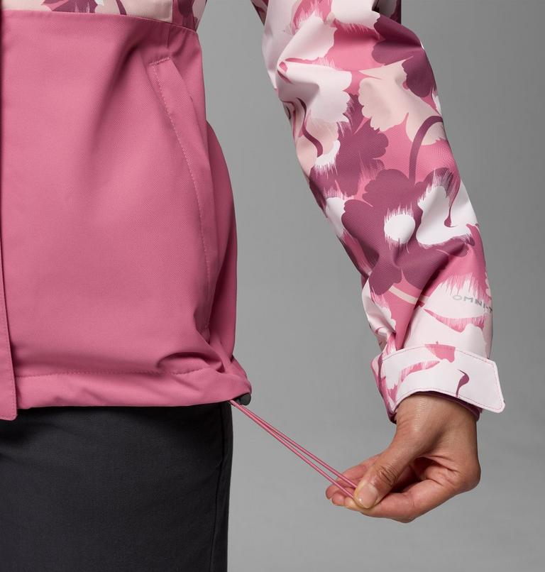 Women's Hikebound Printed Waterproof Jacket, Color: Rosette Ikatbloom Print, Rosette, image 9