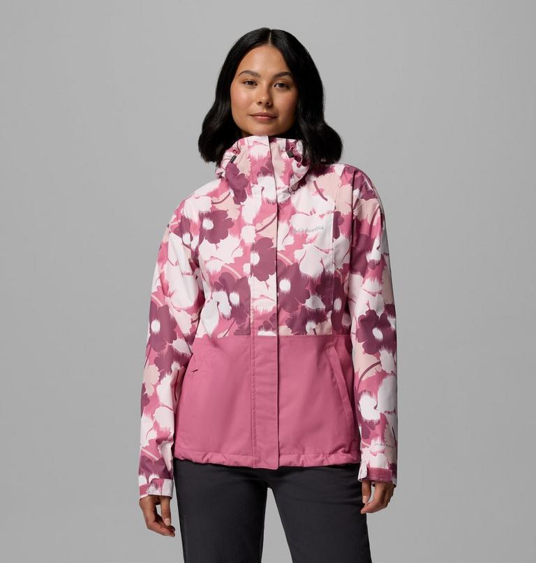 Women's Hikebound Printed Waterproof Jacket, Color: Rosette Ikatbloom Print, Rosette, image 1