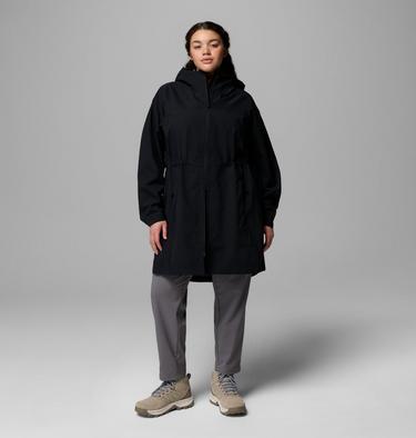 Women's Weekend Adventure II Long Shell - Plus Size, Color: Black, image 6