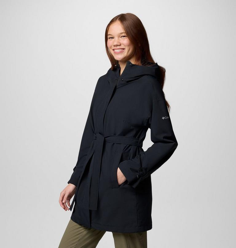 Women's Here And There III Waterproof Trench Jacket, Color: Black, image 3