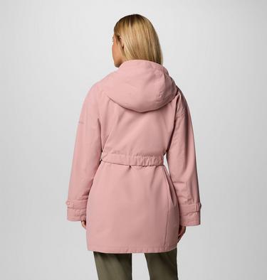 Women's Here And There III Waterproof Trench Jacket, Color: Eraser Pink, image 2