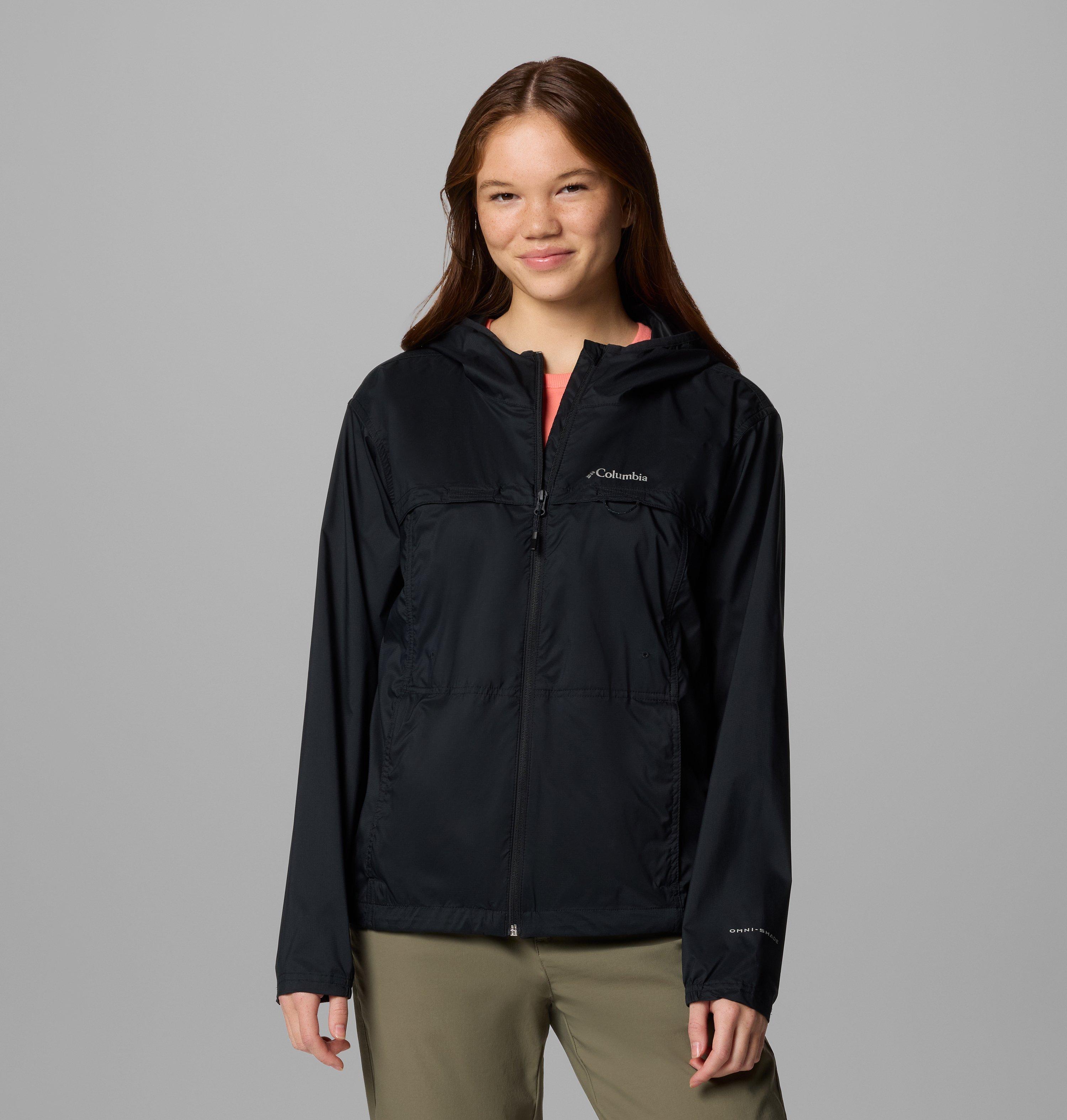 Columbia Sportswear Women's Black Columbia - Crested Canyon™ Hooded Windbreaker - Large