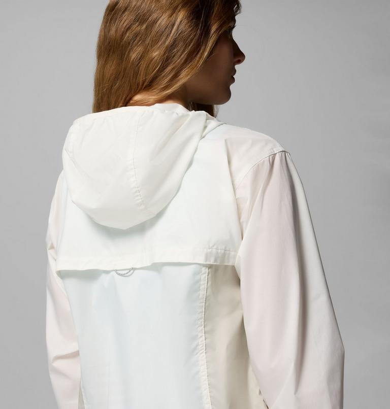 Women's Crested Canyon Hooded Windbreaker, Color: Sea Salt, Dark Stone, image 7