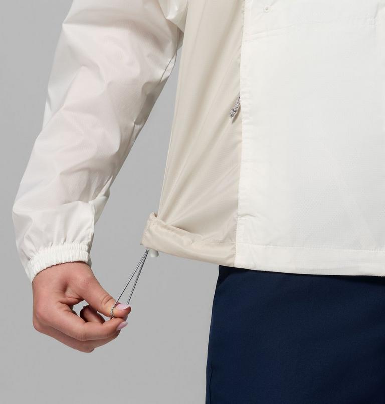 Women's Crested Canyon Hooded Windbreaker, Color: Sea Salt, Dark Stone, image 8