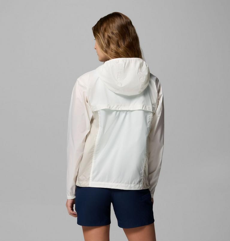 Women's Crested Canyon Hooded Windbreaker, Color: Sea Salt, Dark Stone, image 3