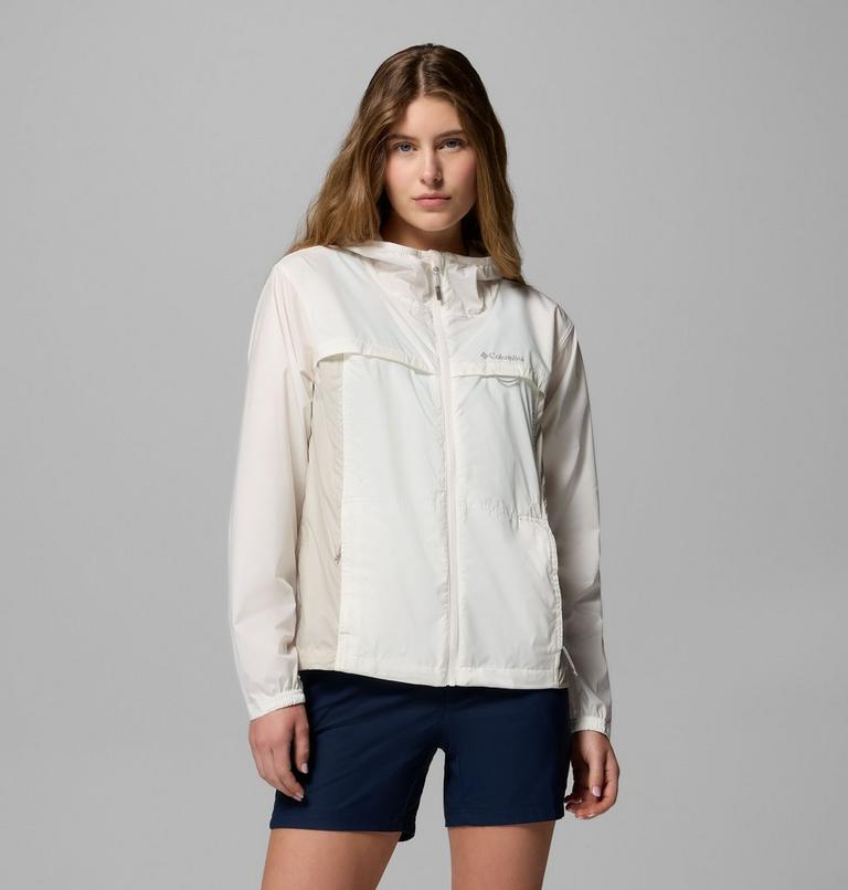 Women's Crested Canyon Hooded Windbreaker, Color: Sea Salt, Dark Stone, image 1