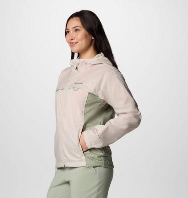 Women's Crested Canyon Hooded Windbreaker, Color: Dark Stone, Safari, image 3