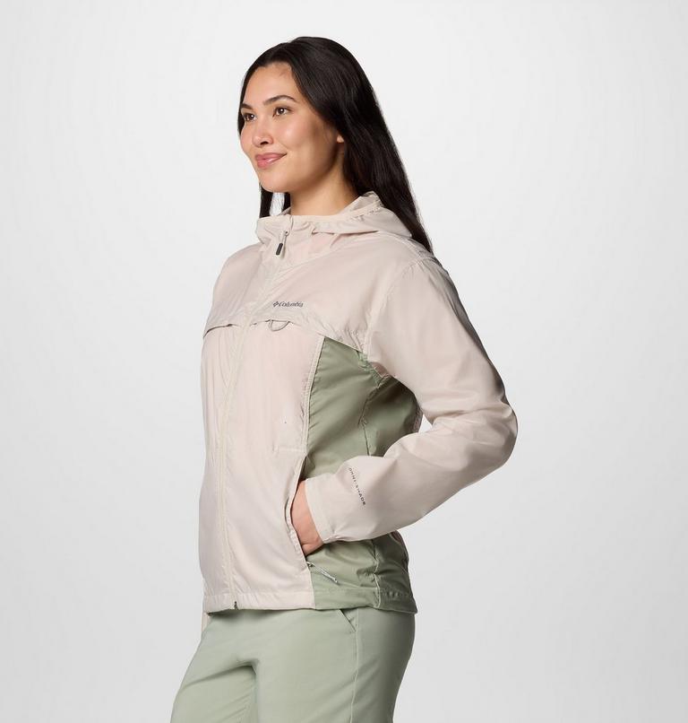 Women's Crested Canyon Hooded Windbreaker, Color: Dark Stone, Safari, image 3