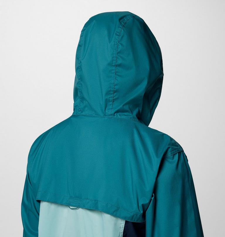 Women's Crested Canyon Windbreaker, Color: Spray, Collegiate Navy, River Blue, image 5