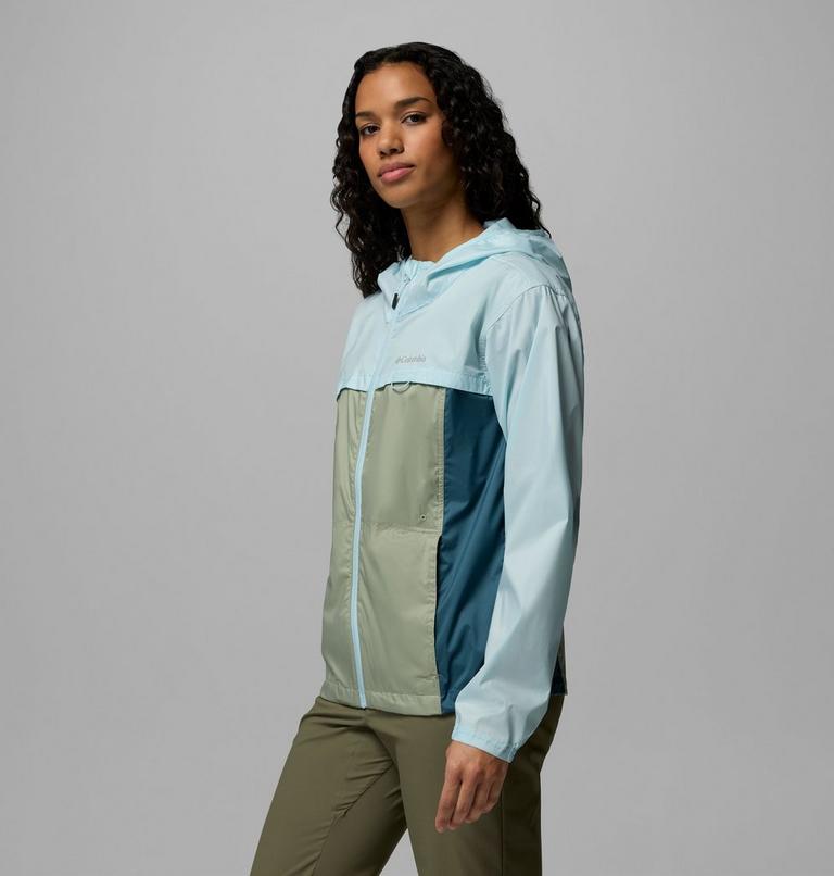 Women's Crested Canyon Hooded Windbreaker, Color: Safari, Everblue, Marine Light, image 4