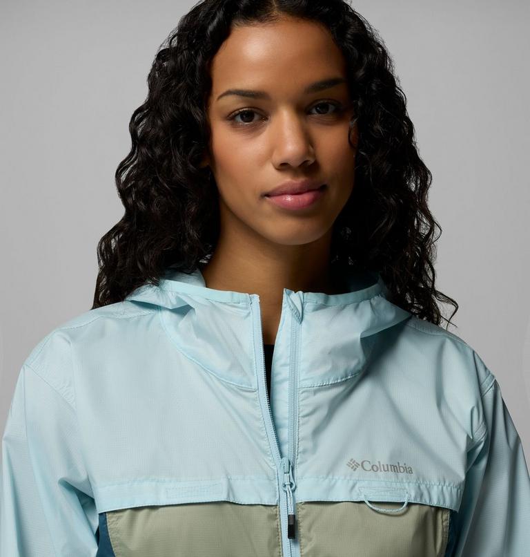 Women's Crested Canyon Hooded Windbreaker, Color: Safari, Everblue, Marine Light, image 6