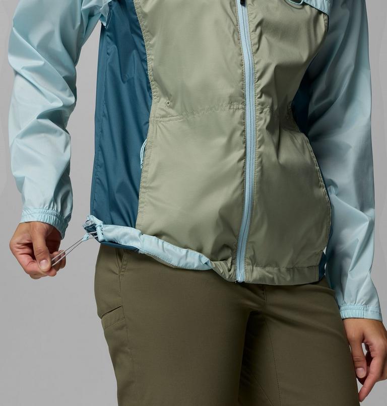 Women's Crested Canyon Hooded Windbreaker, Color: Safari, Everblue, Marine Light, image 8