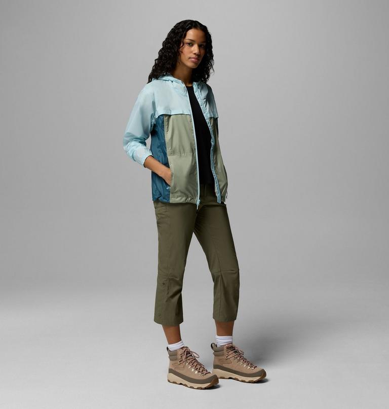 Women's Crested Canyon Hooded Windbreaker, Color: Safari, Everblue, Marine Light, image 2