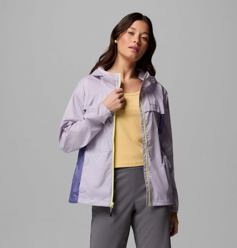 Women's Crested Canyon Hooded Windbreaker, Color: Lavender Pearl, Stormwatch, image 5