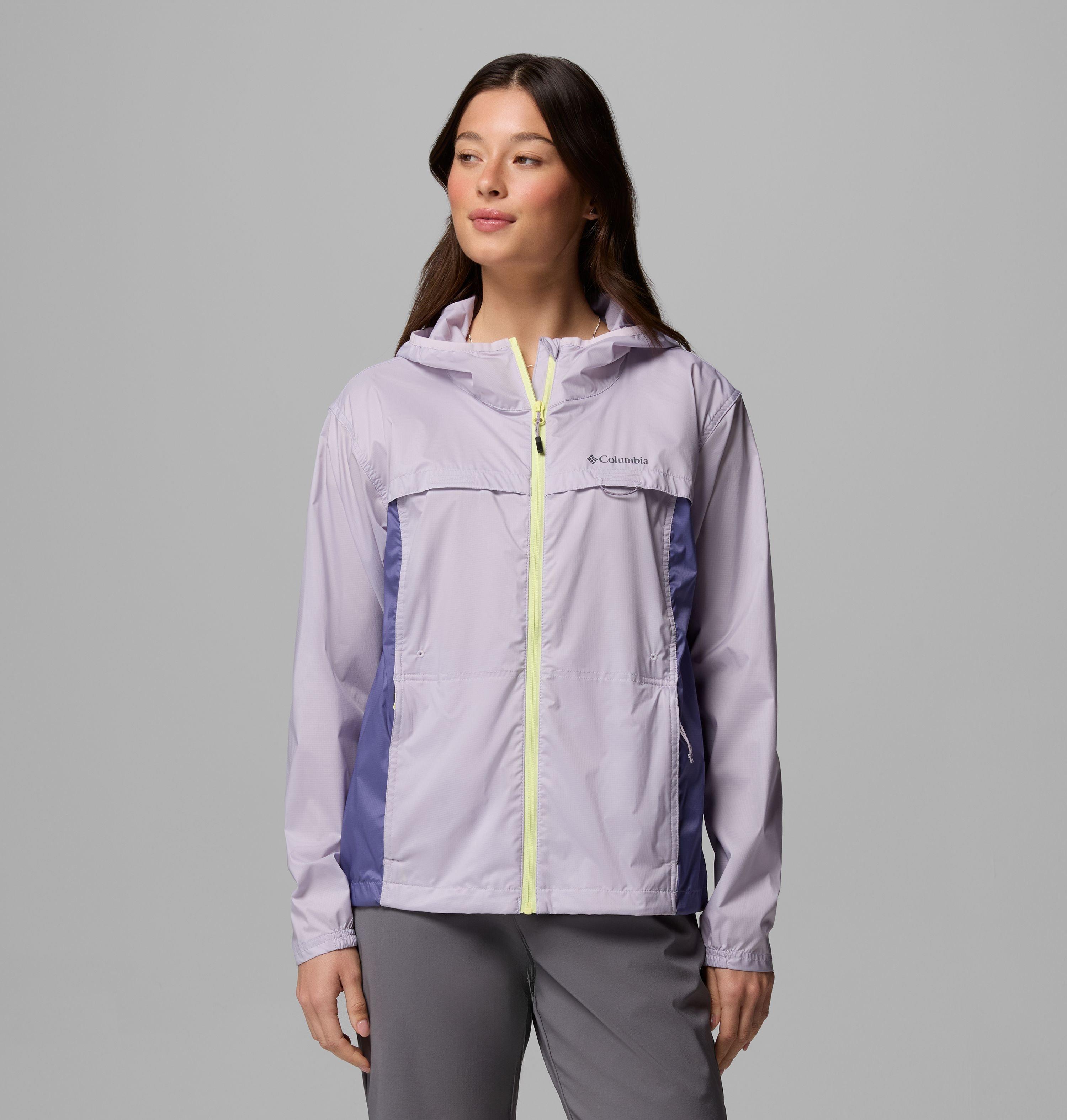 Columbia Sportswear Women's Purple Columbia - Crested Canyon™ Hooded Windbreaker - Lavender Pearl, Stormwatch Medium