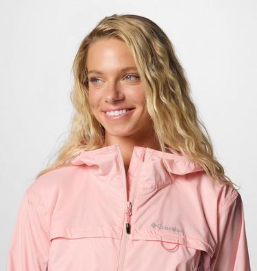 Women's Crested Canyon Hooded Windbreaker, Color: Pink Sand, Fig, image 12