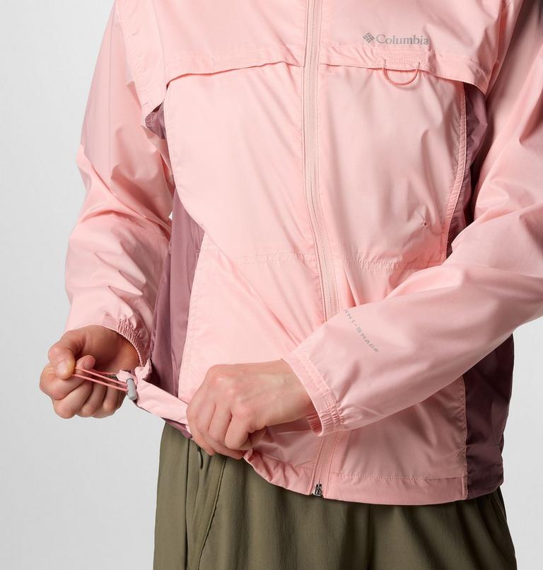 Women's Crested Canyon Windbreaker, Color: Pink Sand, Fig, image 6