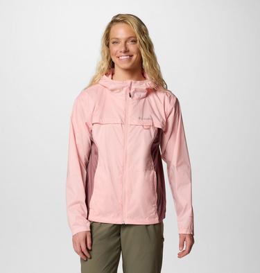 Women's Crested Canyon Windbreaker, Color: Pink Sand, Fig, image 5