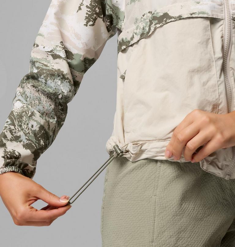 Coupe-vent Imprim&eacute; &agrave; Capuche Spire Valley Femme, Color: Safari Fieldaze Print, Dark Stone, image 7