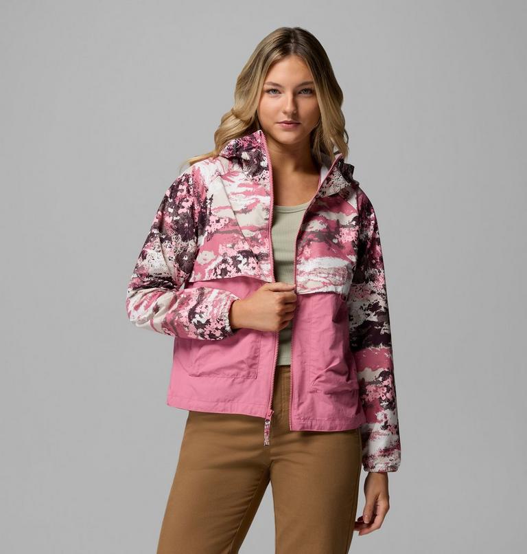 Coupe-vent Imprim&eacute; &agrave; Capuche Spire Valley Femme, Color: Rosette Fieldaze Print, Rosette, image 5