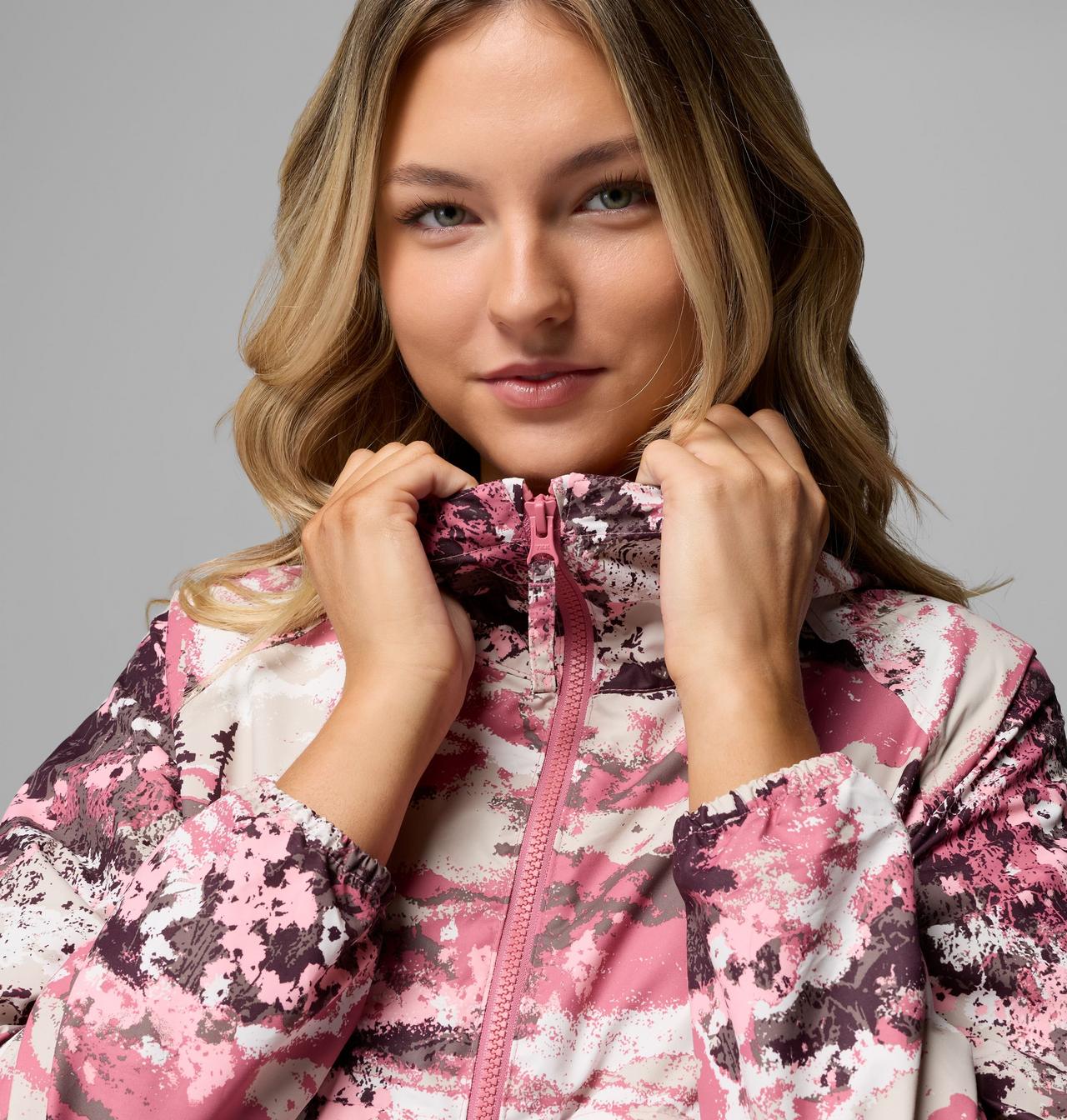 Women's Spire Valley™ Printed Hooded Windbreaker | Columbia Sportswear