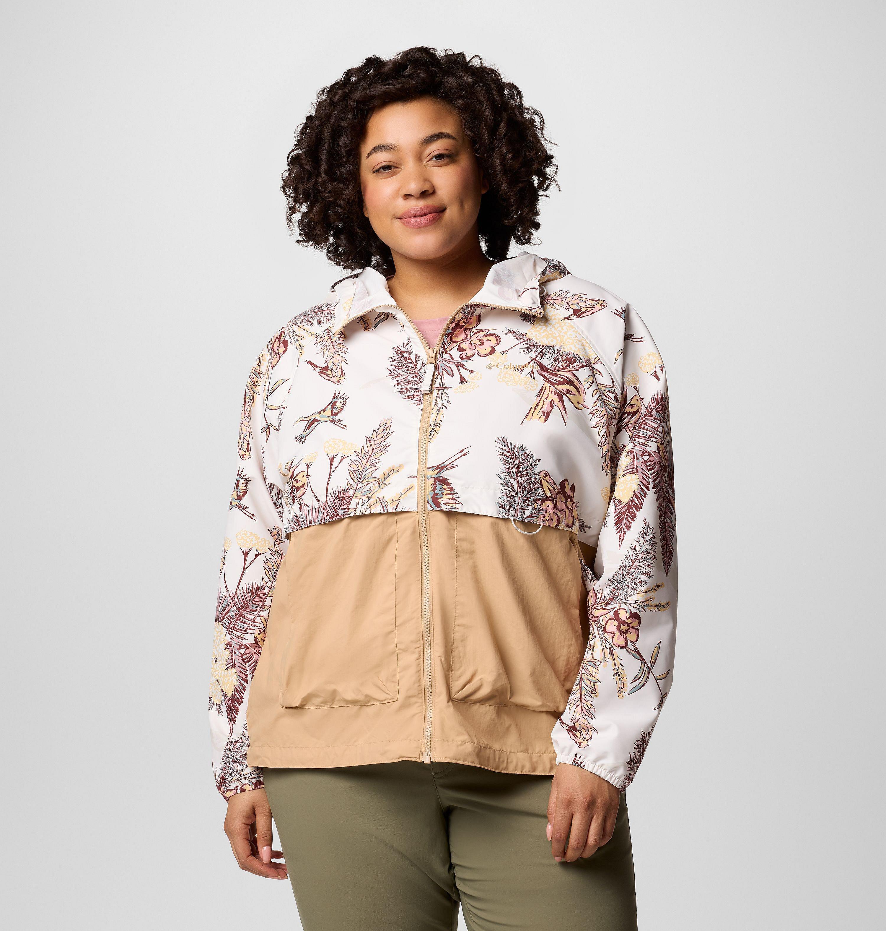 ジャケット・アウター plumeria Women's Spire Valley Printed Windbreaker - Plus Size | Columbia