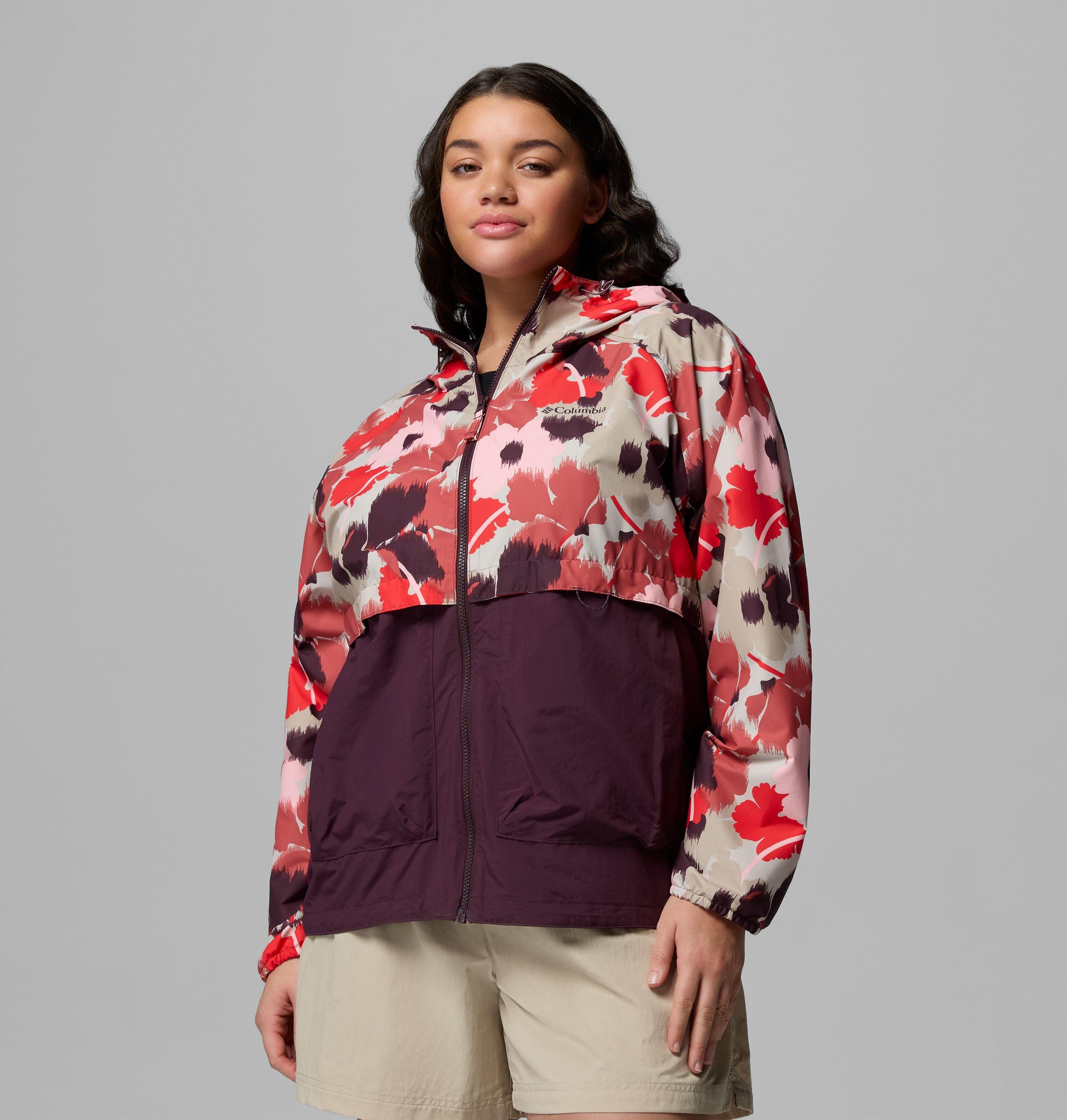 Columbia Women's Spire Valley  Printed Windbreaker - Plus Size-
