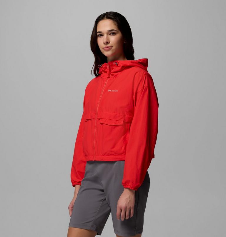Coupe-vent Court &agrave; Capuche Spire Valley Femme, Color: Poppy Red, image 4