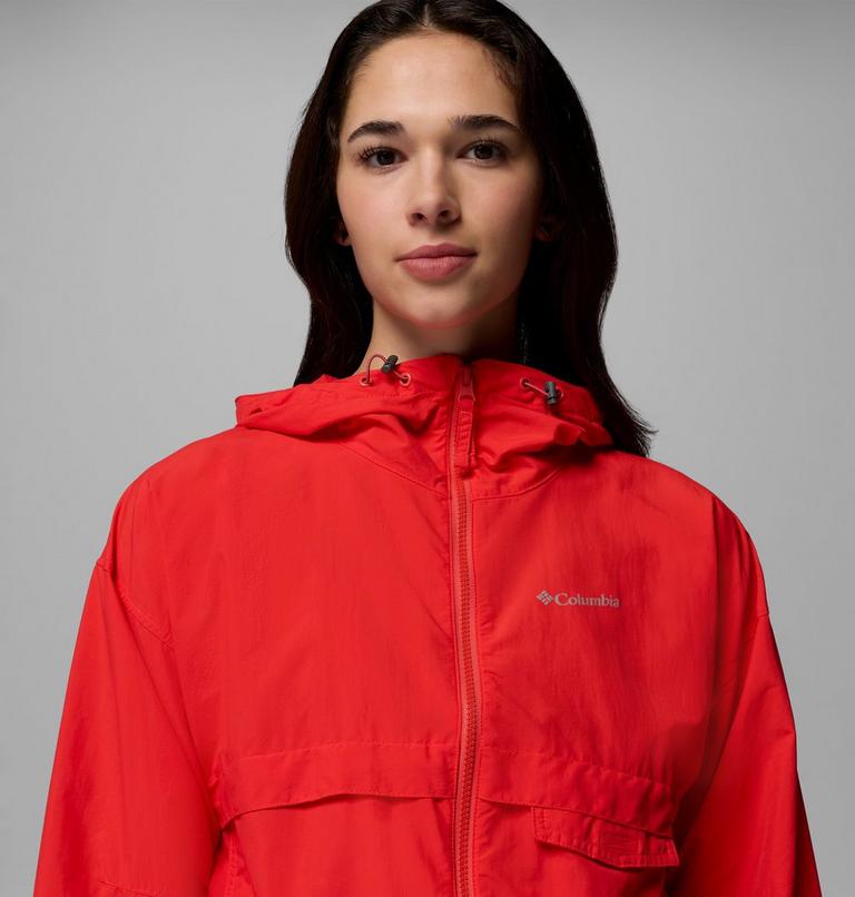 Coupe-vent Court &agrave; Capuche Spire Valley Femme, Color: Poppy Red, image 6