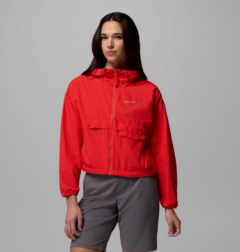 Coupe-vent Court &agrave; Capuche Spire Valley Femme, Color: Poppy Red, image 1