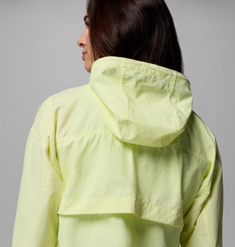 Women's Spire Valley Cropped Hooded Windbreaker, Color: Citron Haze, image 7