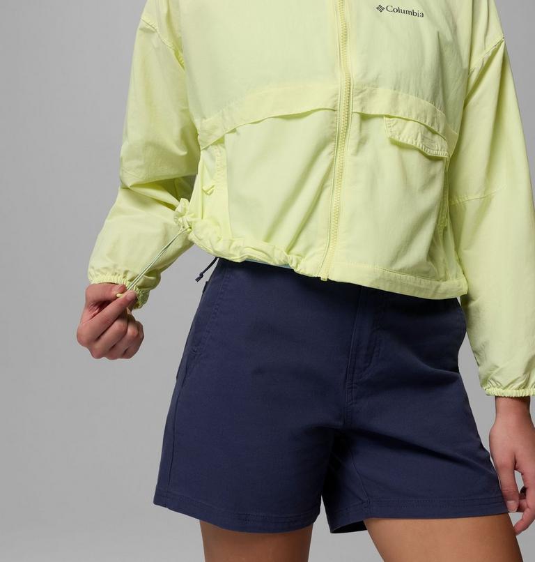 Women's Spire Valley Cropped Hooded Windbreaker, Color: Citron Haze, image 8