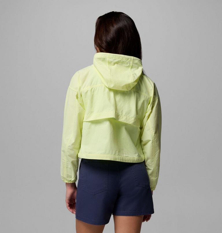 Women's Spire Valley Cropped Hooded Windbreaker, Color: Citron Haze, image 3