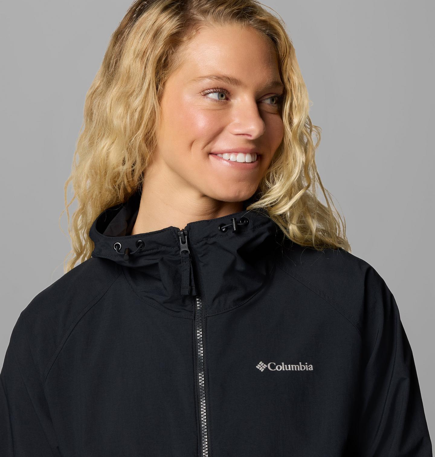 Женская куртка Columbia Spire Valley Windbreaker, цвет: Чёрный — фото 2