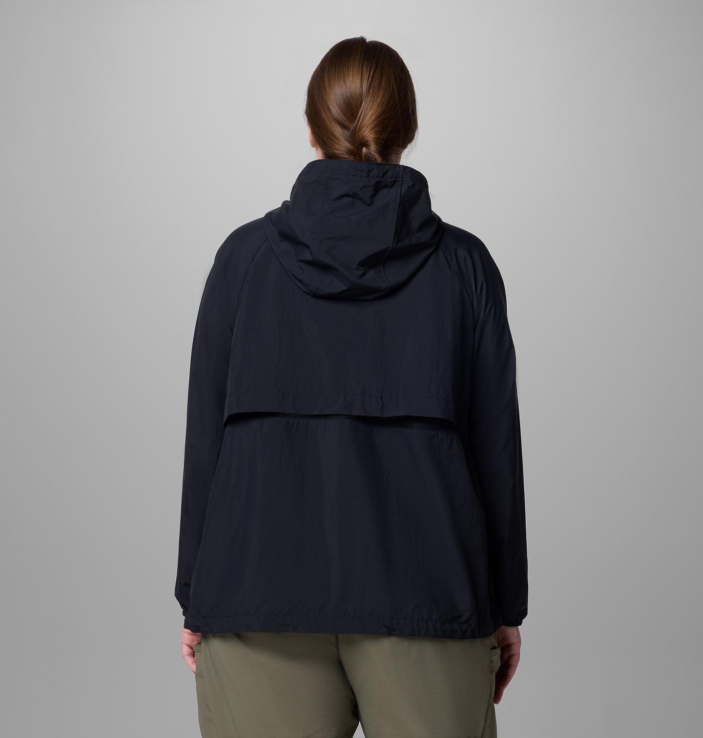 Женская куртка Columbia Spire Valley Windbreaker - Plus Size, цвет: Чёрный — фото 2