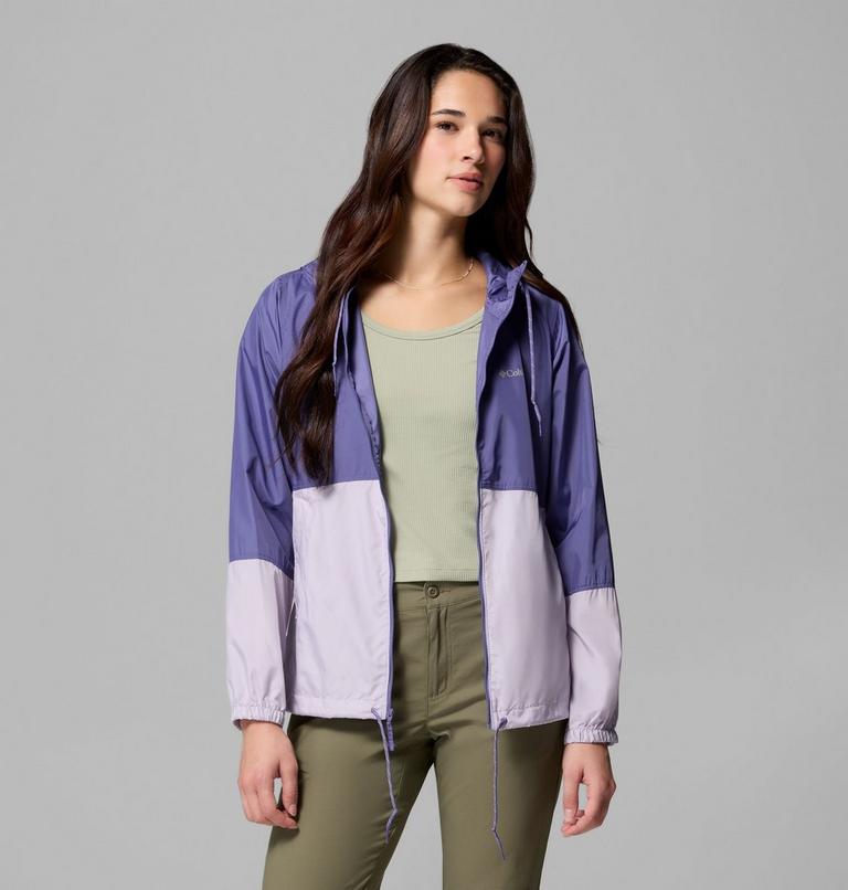 Women's Flash Forward II Hooded Windbreaker, Color: Stormwatch, Lavender Pearl, image 5