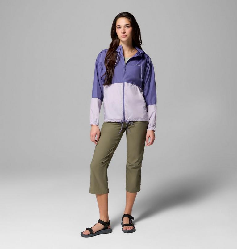 Women's Flash Forward II Hooded Windbreaker, Color: Stormwatch, Lavender Pearl, image 2