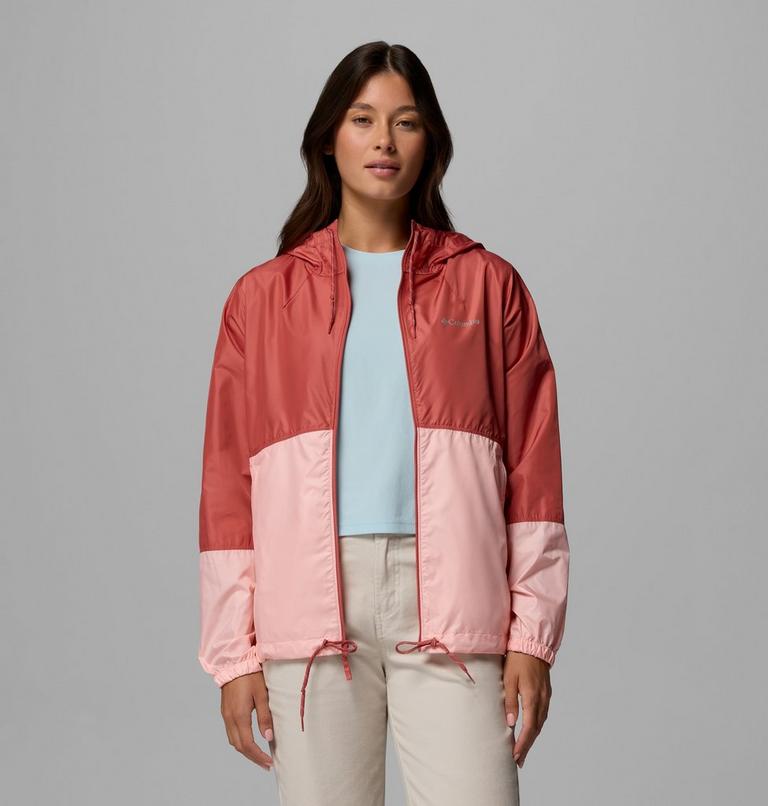 Women's Flash Forward II Hooded Windbreaker, Color: Washed Red, Pink Sand, image 5