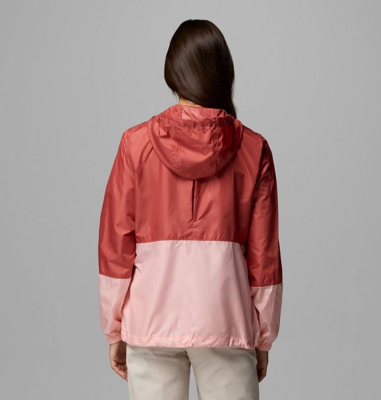 Women's Flash Forward II Hooded Windbreaker, Color: Washed Red, Pink Sand, image 3