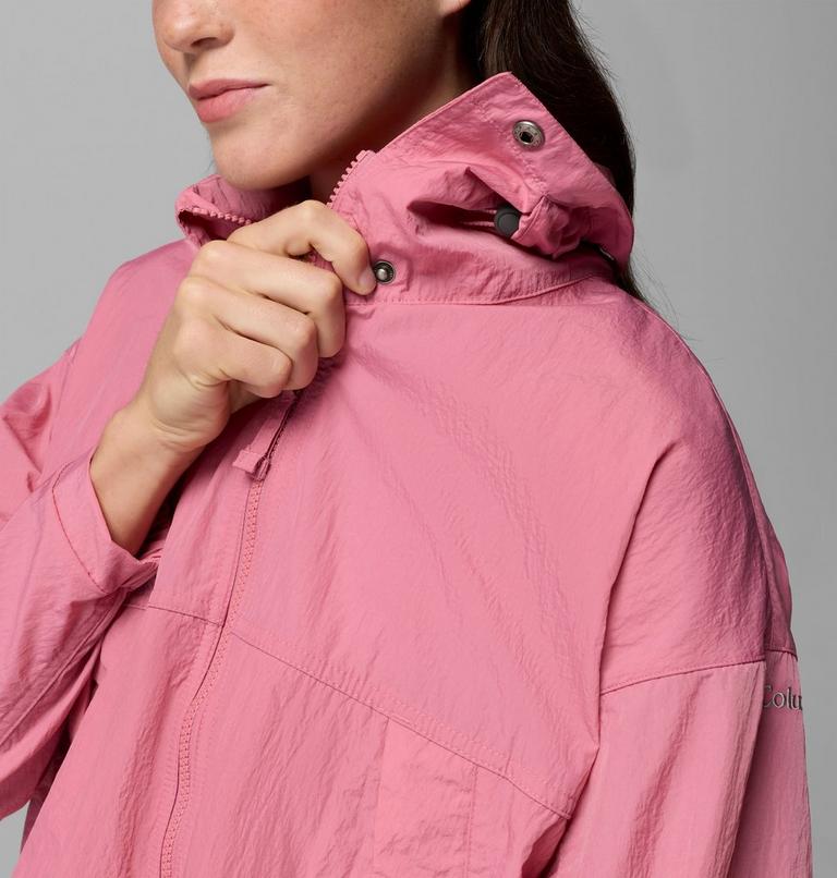 Women's Paracutie II Hooded Windbreaker, Color: Rosette, image 8