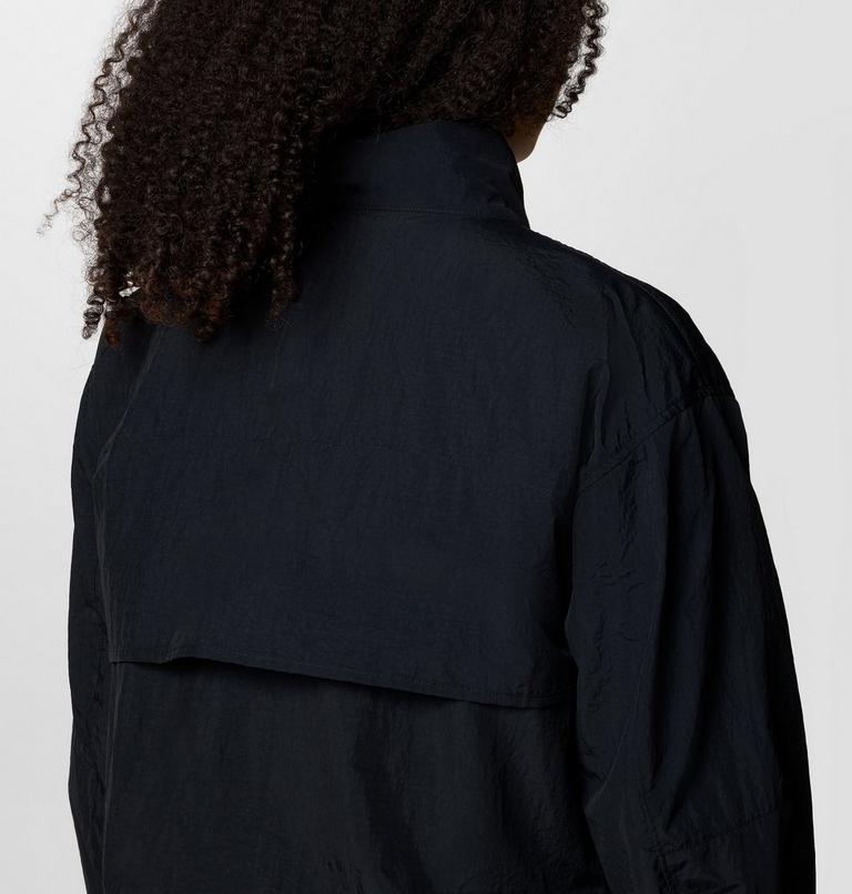 Women's Paracutie Cropped Cargo Windbreaker, Color: Black, image 5