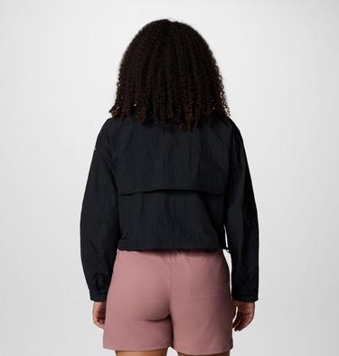 Women's Paracutie Cropped Cargo Windbreaker, Color: Black, image 4