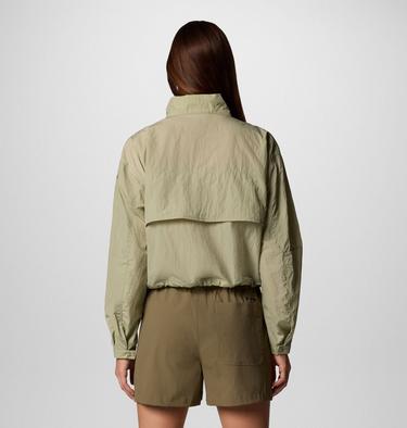 Women's Paracutie Cropped Cargo Windbreaker, Color: Safari, image 6