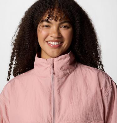Women's Paracutie Cropped Cargo Windbreaker, Color: Eraser Pink, image 4