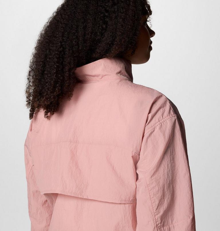 Women's Paracutie Cropped Cargo Windbreaker, Color: Eraser Pink, image 5