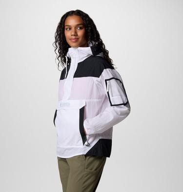 Women's Challenger II Windbreaker, Color: White, Black, image 3